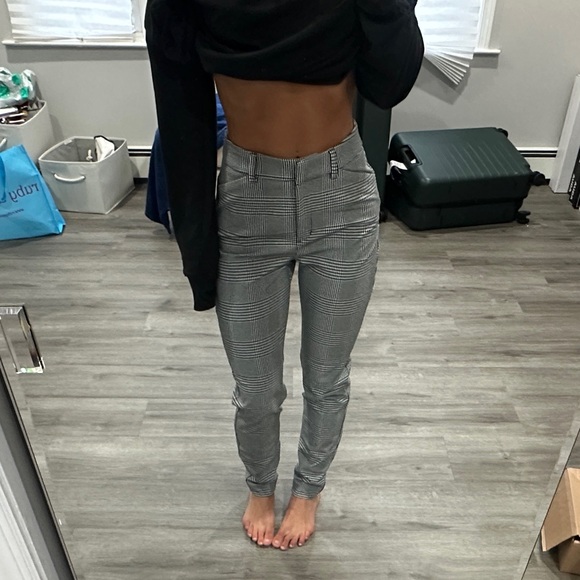 Express Pants - Express Plaid High Waist Skinny Pant